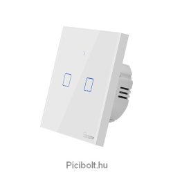 Sonoff Érintőfénykapcsoló WiFi T0 EU (2 csatornás) Fehér