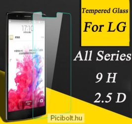 Edzett védő üveg 9H 0.3mm 2.5D hatás LG G3,G4,G5